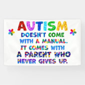 自閉症の親が与え上へ 横断幕 (横)