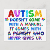 自閉症の親は決して諦めない ポストカード (正面)