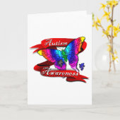 自閉症の認知のバナー カード (黄色い花)