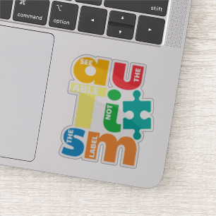 自閉症の認知度を表さない能力を見る シール