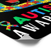 自閉症の認知障害の月サポート ポスター (角)