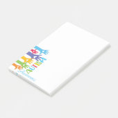 自閉症の認識の子供は手を好む ポストイット (アングル)