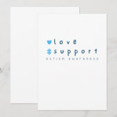 自閉症の認識カスタム招待状発表 招待状 (正面/裏面)