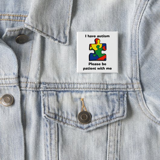 自閉症の認識ボタン自閉症です自閉症のボタン 缶バッジ (インサイチュ)
