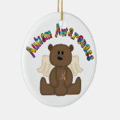 自閉症の認識度くま セラミックオーナメント (右)