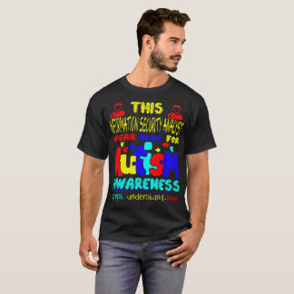 自閉症の認識度のための情報セキュリティの分析者 Tシャツ