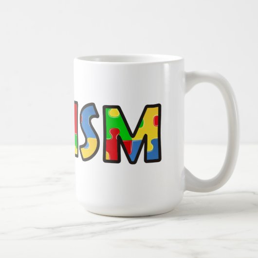 自閉症の認識度のコーヒー・マグの多彩なパズル コーヒーマグカップ (右)