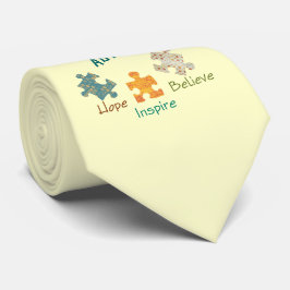 自閉症の認識度のタイ ネクタイ