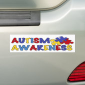 自閉症の認識度のパズルのバンパーステッカー バンパーステッカー (車上)