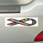 自閉症の認識度のパズルのバンパーステッカー バンパーステッカー (On Car)
