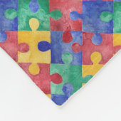 自閉症の認識度のパズルのフリースブランケット フリースブランケット (角)