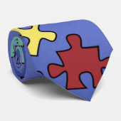 自閉症の認識度のパズルの部分のタイ ネクタイ (ロール)
