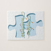 自閉症の認識度のパズルの部分のパズル ジグソーパズル (横)