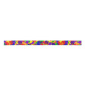 自閉症の認識度のパズルの部分のリボン サテンリボン (正面)