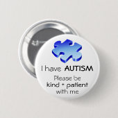 自閉症の認識度のラペルピン-ボタン 缶バッジ (正面&裏面)