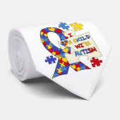 自閉症の認識度のリボンを持つ子供 ネクタイ (ロール)