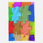 自閉症の認識度の台所タオル多彩な3DPuzzle キッチンタオル (縦)
