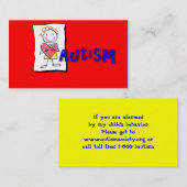 自閉症の認識度の名刺 コーリングカード (正面/裏面)