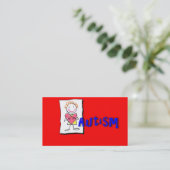 自閉症の認識度の名刺 コーリングカード (スタンド正面)