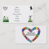 自閉症の認識度の名刺 名刺 (正面/裏面)