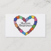 自閉症の認識度の名刺 名刺 (裏面)