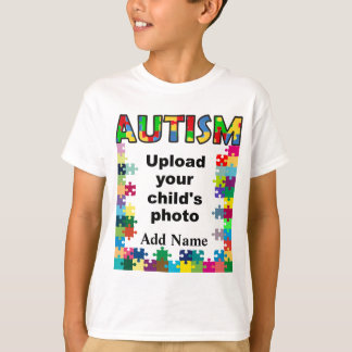 自閉症の認識度の子供のワイシャツのパズルフレームはカスタマイズ Tシャツ
