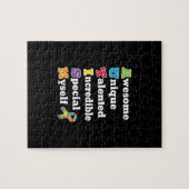 自閉症の認識度の略称 ジグソーパズル (横)