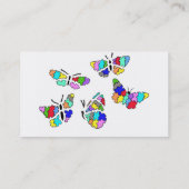 自閉症の認識度の蝶名刺 名刺 (裏面)