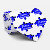 自閉症の認識度の青いパズルの部分 ネクタイ (ロール)