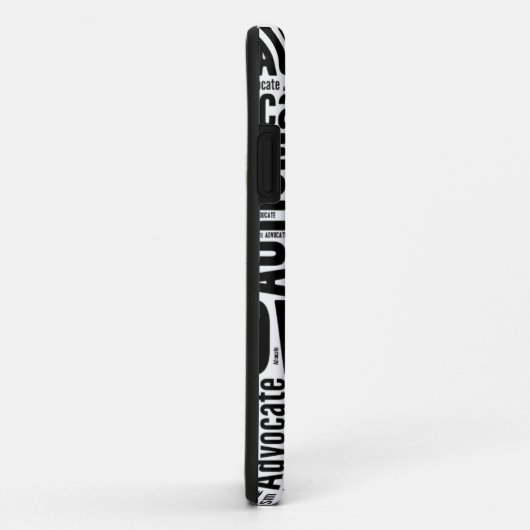 自閉症の認識度のIPhoneの場合の黒 Case-Mate iPhoneケース (裏面/右)