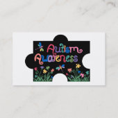 自閉症の認識度は名刺を継ぎ合わせます 名刺 (裏面)