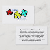 自閉症の認識度カード コーリングカード (正面/裏面)