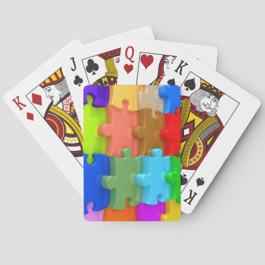 自閉症の認識度3Dのパズルは話します トランプ (裏面)