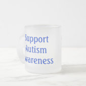 自閉症の認識度 フロストグラスマグカップ (正面左)