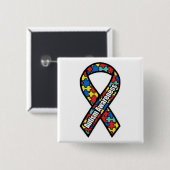 自閉症の認識度 缶バッジ (正面&裏面)