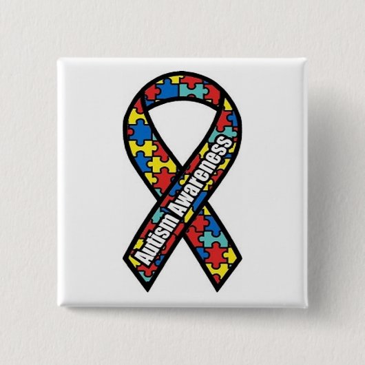自閉症の認識度 缶バッジ (正面)