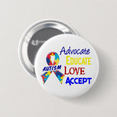 自閉症の認識度 缶バッジ (正面&裏面)
