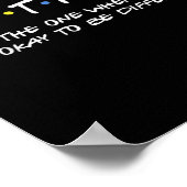自閉症の認識Difでよいところだ ポスター (角)
