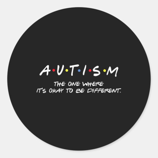 自閉症の認識Difでよいところだ ラウンドシール (正面)