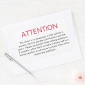 自閉症の警察に助言する窓ステッカー 長方形シール (封筒)