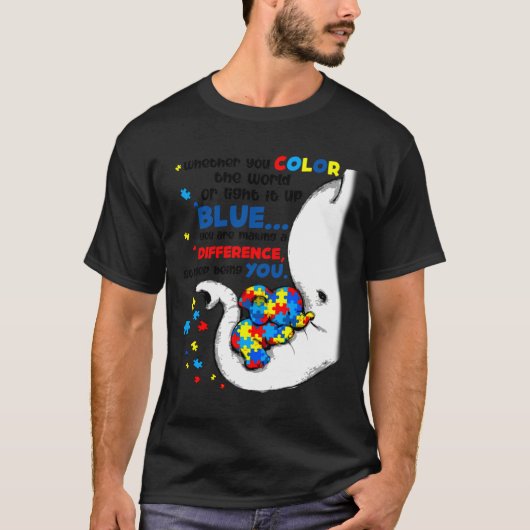 自閉症の象の母の象の違いそ保そBe Tシャツ (正面)