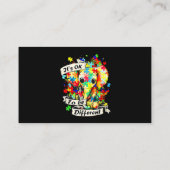 自閉症の象パズル母親になるOk 違う 名刺 (裏面)