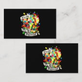 自閉症の象パズル母親になるOk 違う 名刺 (正面/裏面)