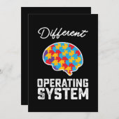 自閉症の違うオペレーティングシステムの神経多様性 招待状 (正面/裏面)