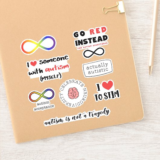 自閉症の陽性 シール (ノートブック)