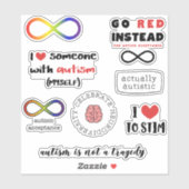 自閉症の陽性 シール (シート)