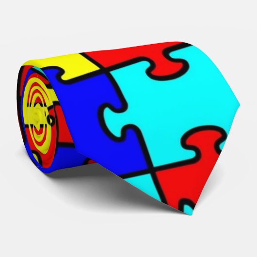 自閉症の首のタイ ネクタイ (ロール)