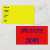 自閉症の2011年の名刺 名刺 (正面/裏面)
