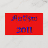 自閉症の2011年の名刺 名刺 (裏面)