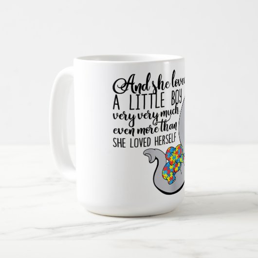 自閉症の – そして彼女は小さな男の子をとても愛していた コーヒーマグカップ (正面左)